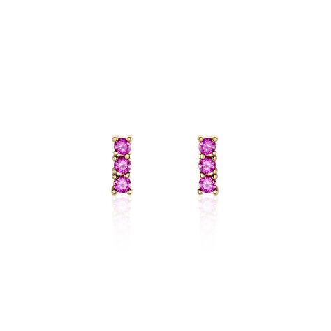 Boucles D'oreilles Puces Plaqué Or Jaune Alodia Oxydes De Zirconium - Puces Femme | Marc Orian