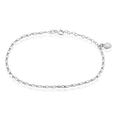 Chaîne De Cheville Laurelyn Maille Alternee 1/1 Argent Blanc - Chaines de cheville Femme | Marc Orian