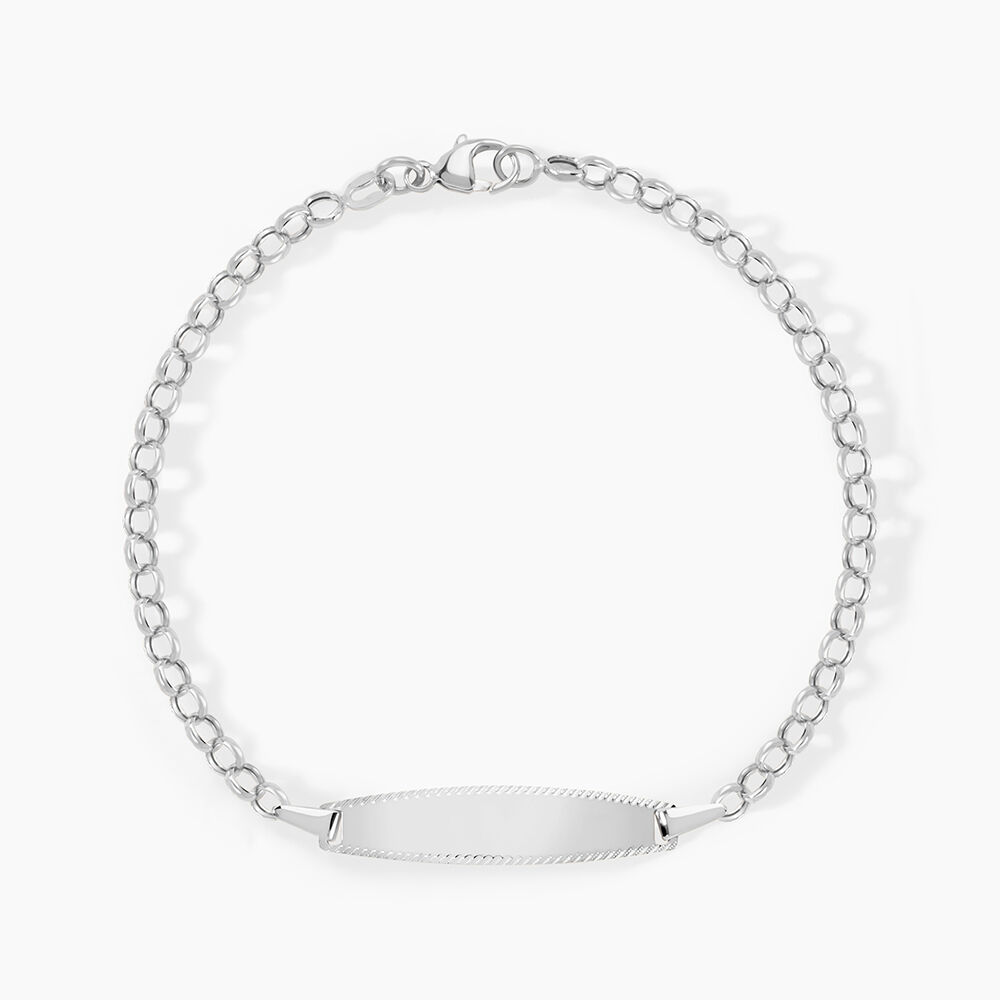 Bracelet Identit&eacute; Marcel Or Blanc - Gourmettes Enfant | Marc Orian