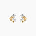 Boucles D'oreilles Puces Fulvie Double Dauphins Or Bicolore - Puces Femme | Marc Orian