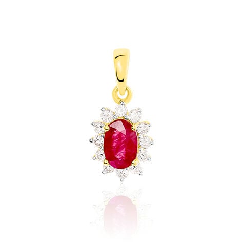Pendentif Or Jaune Rubis Diamants - Pendentifs Femme | Marc Orian