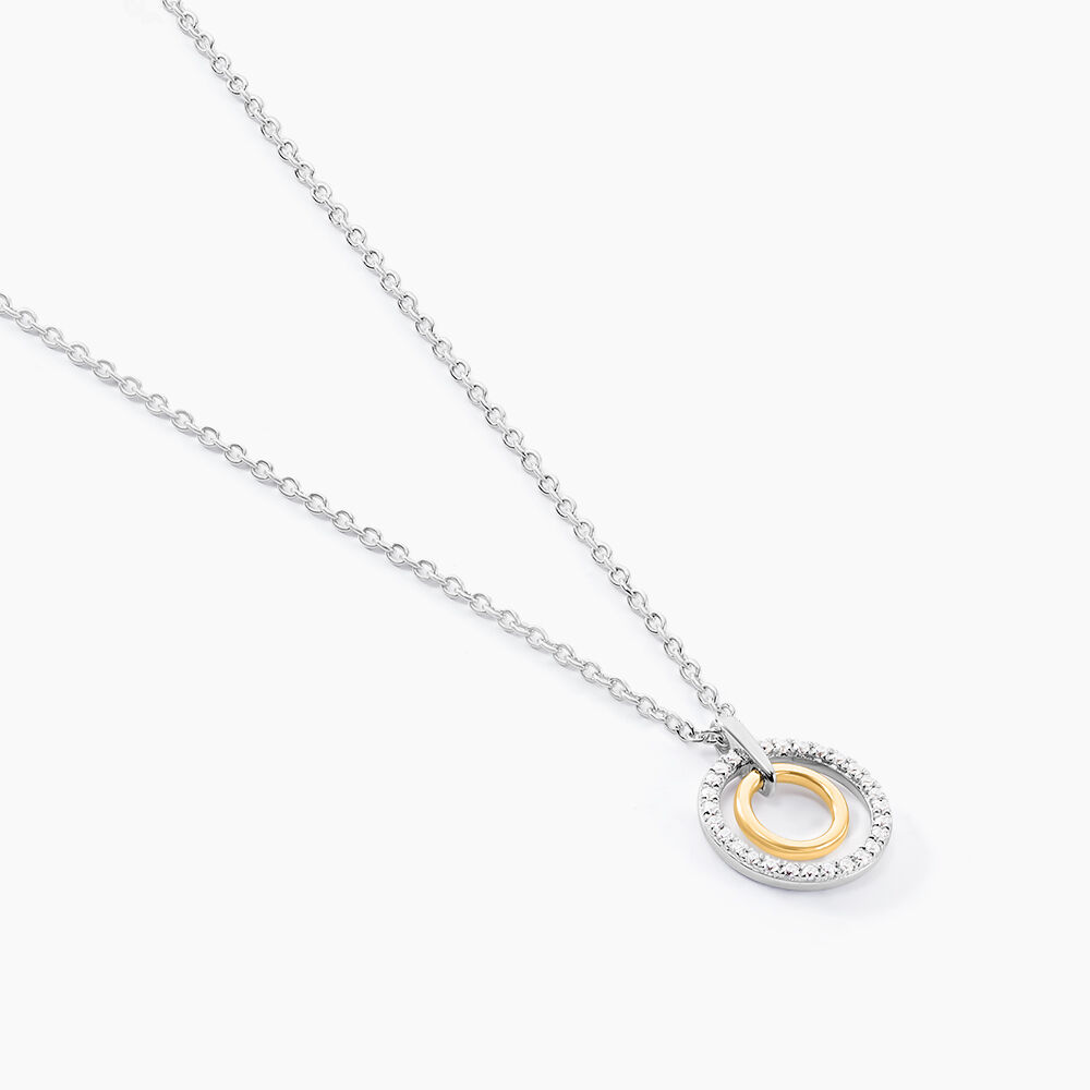 Collier Swane Or Jaune Argent Blanc Oxyde De Zirconium - Colliers avec pierres Femme | Marc Orian