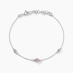 Bracelet Argent Blanc Blossom Bash Oxyde De Zirconium - Bracelets fantaisie Femme | Marc Orian