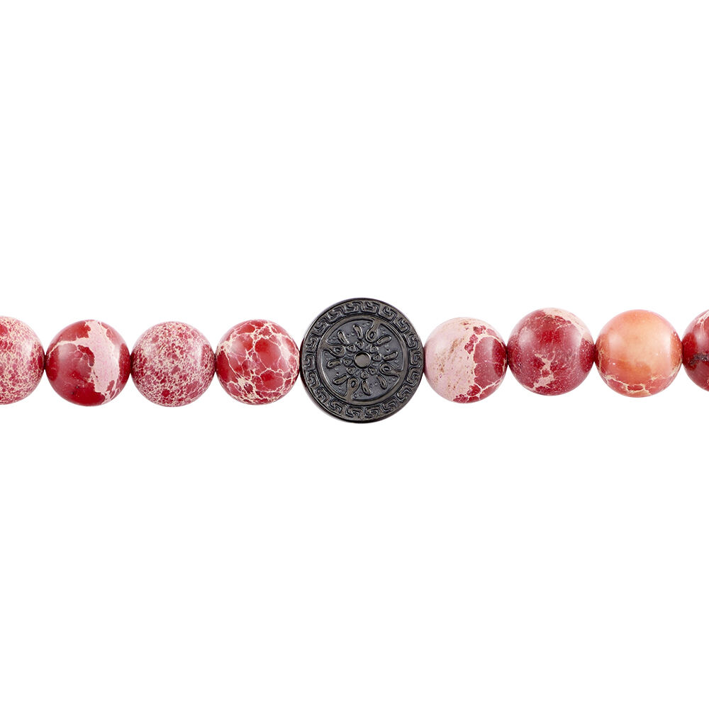 Bracelet Jourdan Yasur Acier Noir Oeil De Tigre Pierre De Lave - Bracelets Elastique Homme | Marc Orian