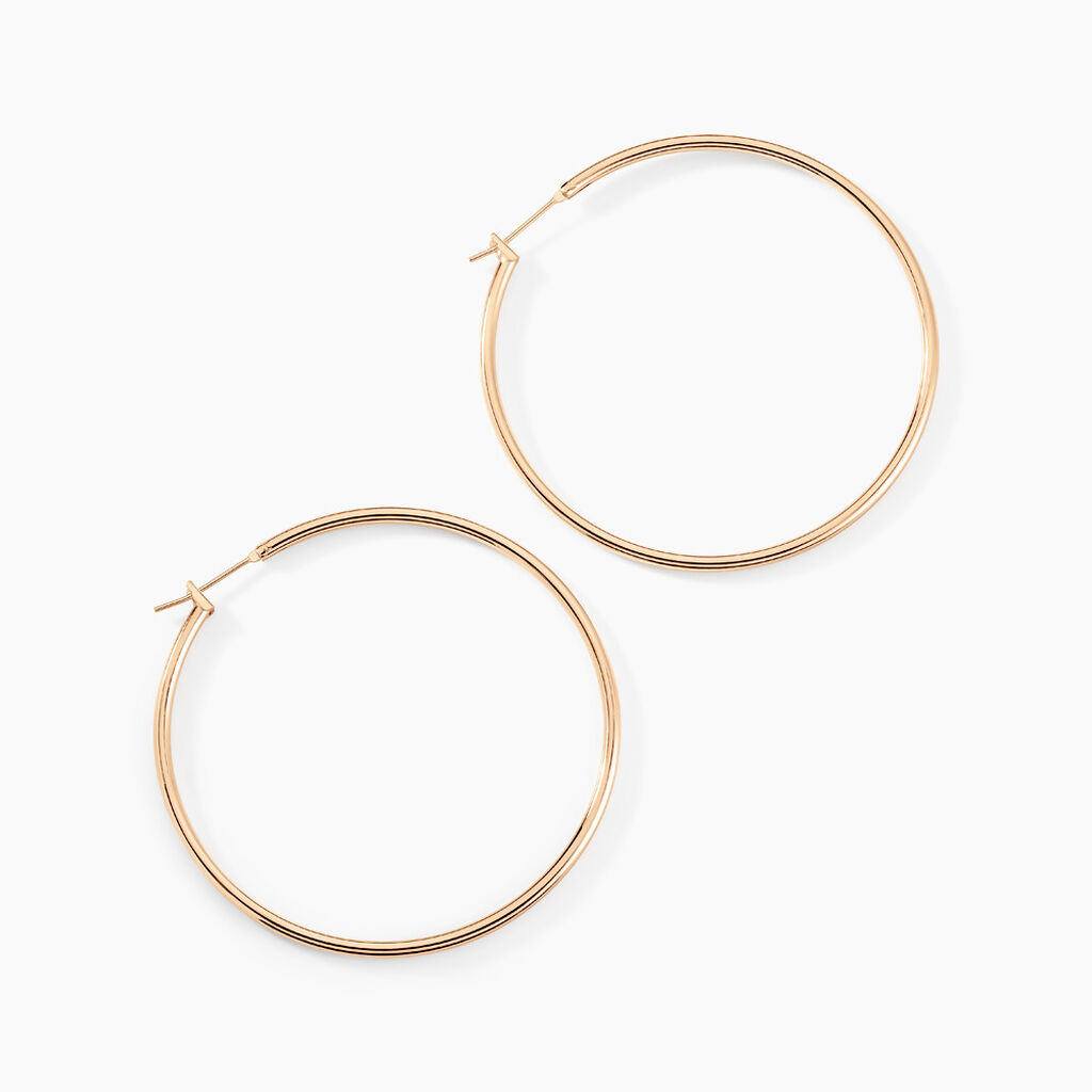 Créoles Ada Lisse Plaqué Or Jaune - Créoles Femme | Marc Orian