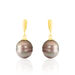 Boucles D'oreilles Pendantes Semi-baroque Or Jaune Perle De Tahiti - Pendantes Femme | Marc Orian