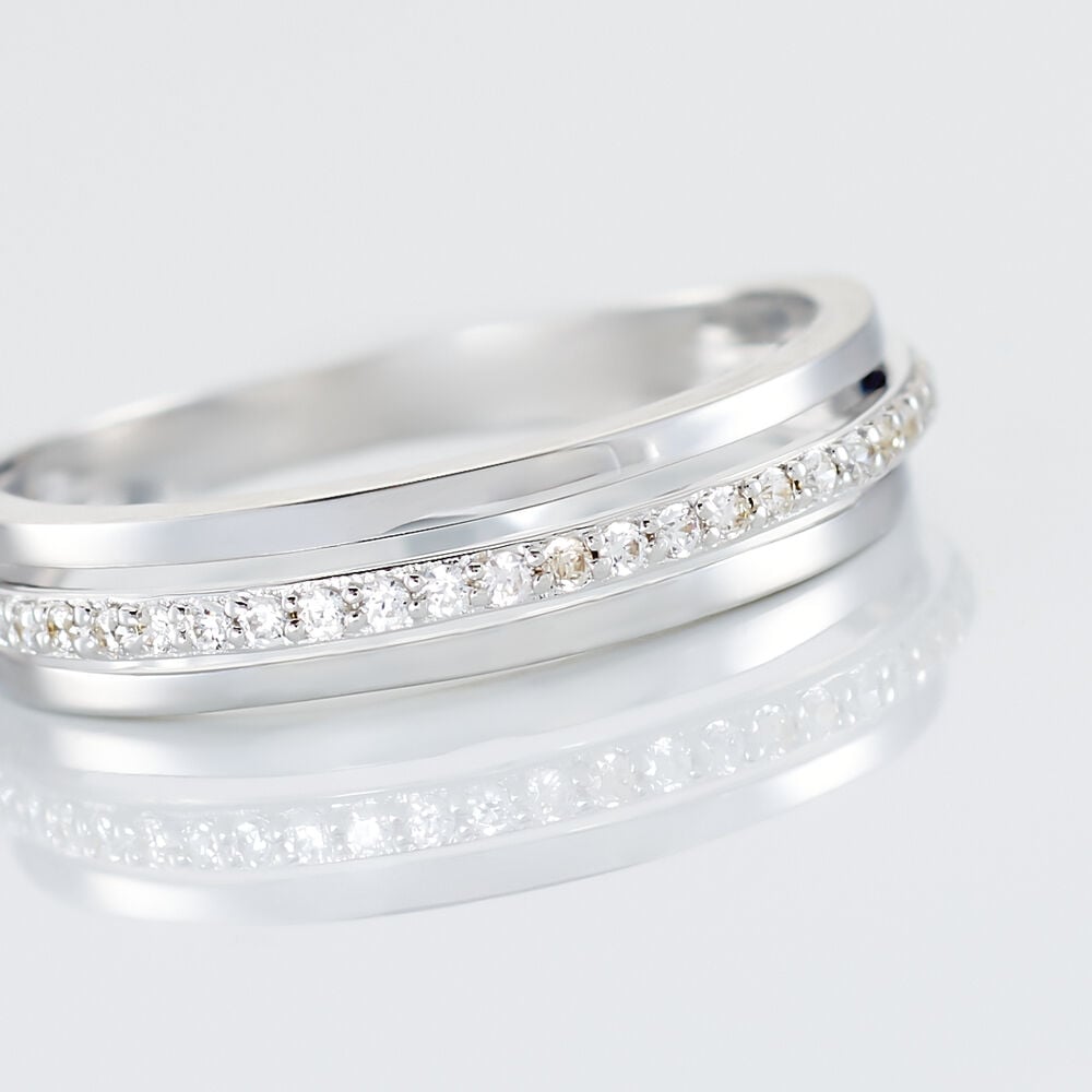 Bague Morrigan Or Blanc Oxyde De Zirconium - Bagues avec pierre Femme | Marc Orian