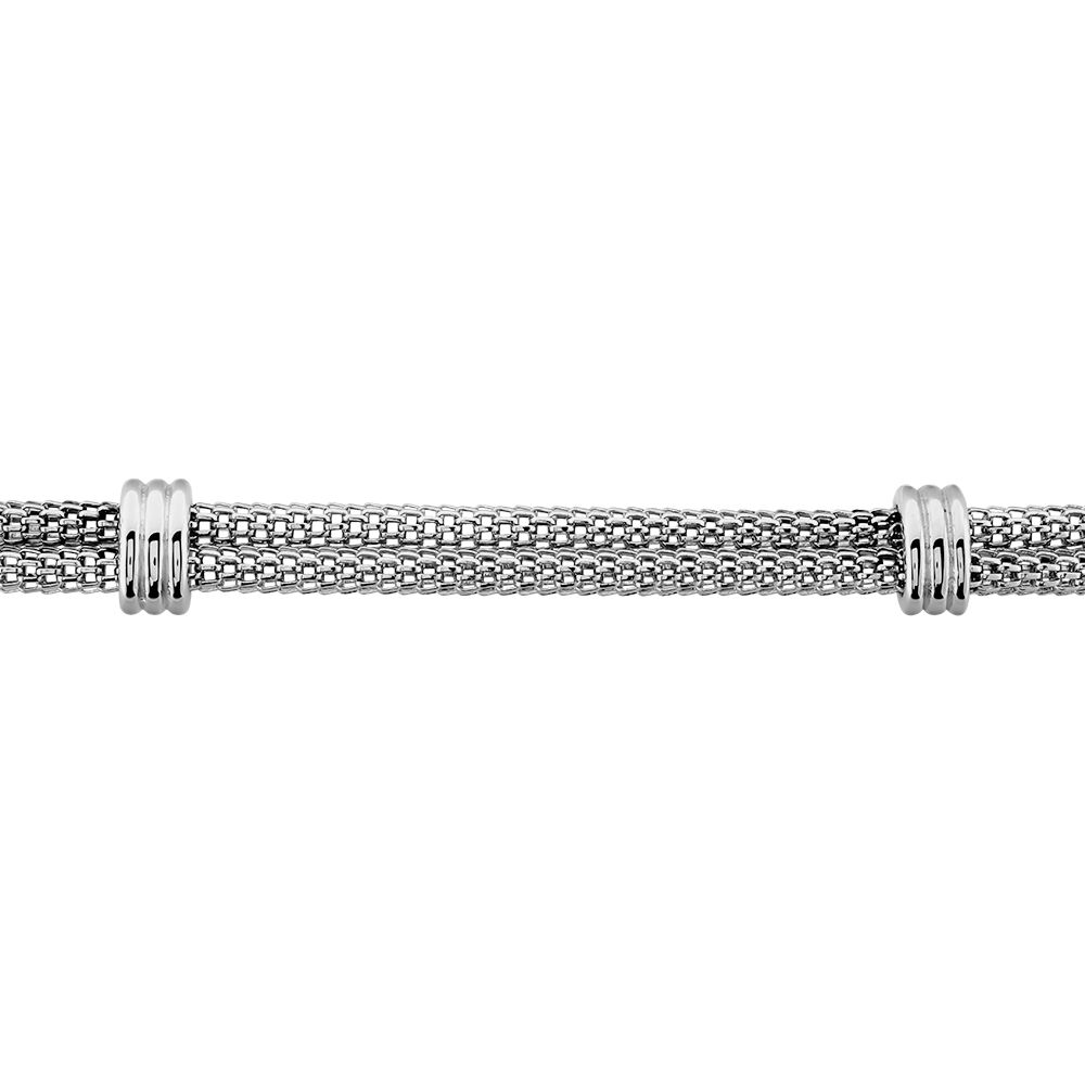 Bracelet Aleyna Maille Popcorn Acier Blanc - Bracelets chaînes Femme | Marc Orian