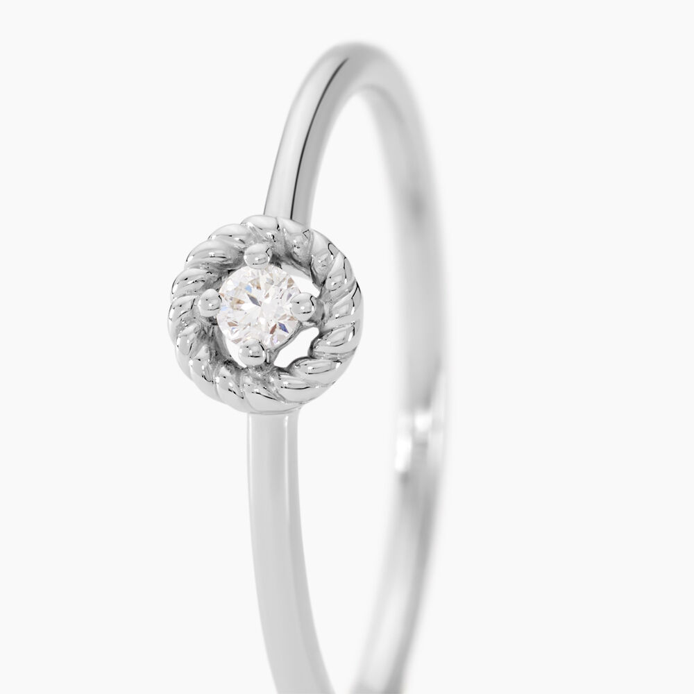 Bague Morissette Argent Blanc Diamant Synthétique - Solitaires Femme | Marc Orian