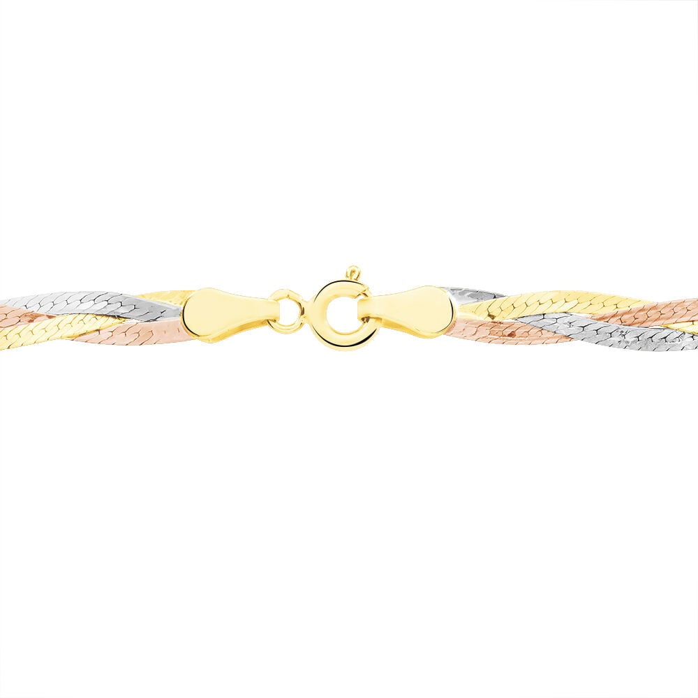 Collier Jasmin Tresse Or Tricolore - Chaines Femme | Marc Orian