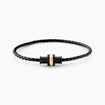 Bracelet Jourdan Cuir De Vache Noir - Bracelets cuir Homme | Marc Orian