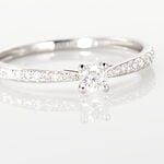 Bague Solitaire Hemera Or Blanc Diamant - Solitaires Femme | Marc Orian