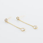 Boucles D'oreilles Pendantes Kadidja Or Jaune Oxyde De Zirconium - Pendantes Femme | Marc Orian