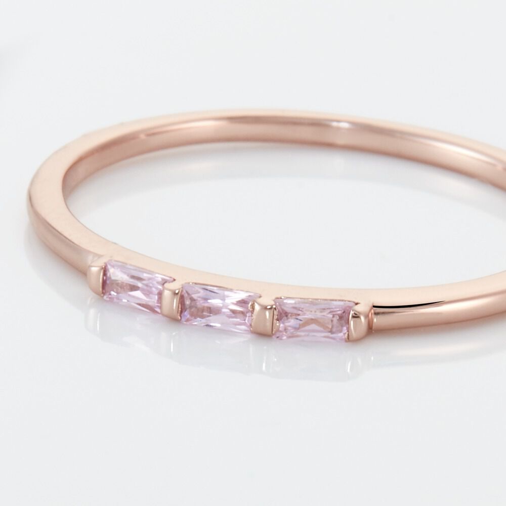 Bague Andrew Argent Rose Oxyde De Zirconium Rose - Bagues avec pierre Femme | Marc Orian