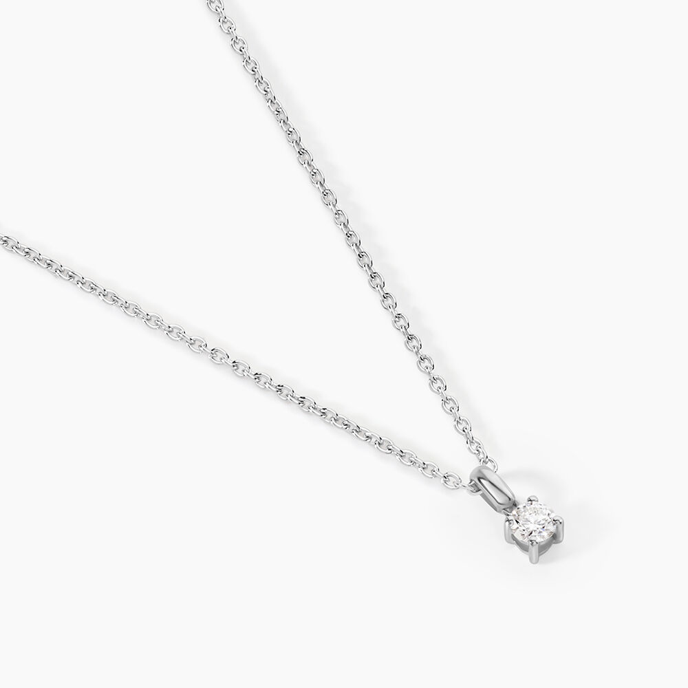 Pendentif Aphrodite Or Blanc Diamant - Parures de mariage Femme | Marc Orian