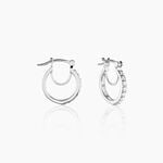 Cr&eacute;oles Pasha Argent Blanc Oxyde De Zirconium - Cr&eacute;oles Femme | Marc Orian