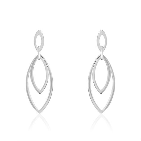 Boucles D'oreilles Pendantes Toupie Argent Blanc - Pendantes Femme | Marc Orian