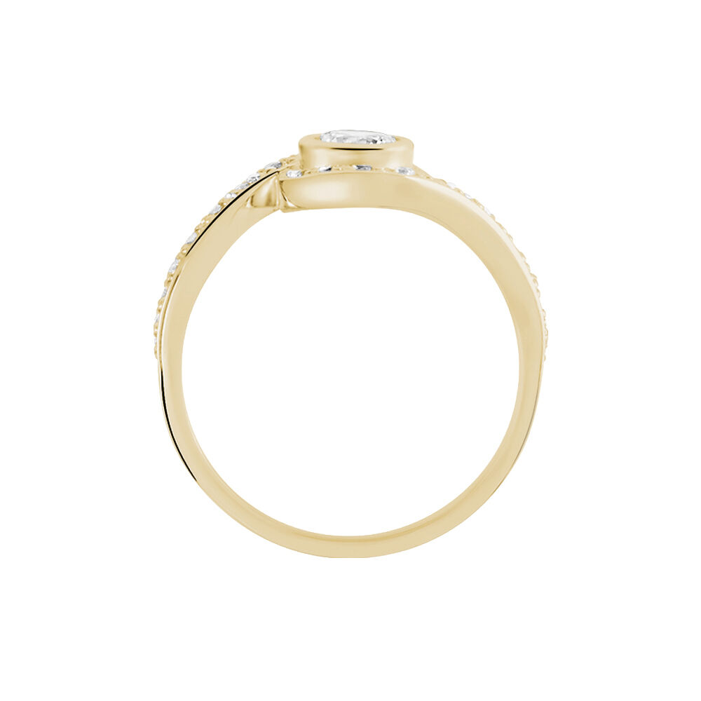 Bague Kampala Plaqué Or Oxydes De Zirconium - Solitaires Femme | Marc Orian