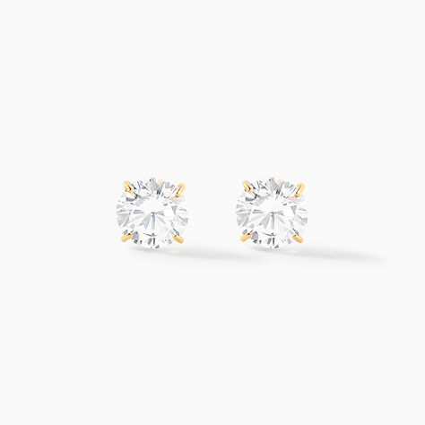 Boucles D'oreilles Puces Or Jaune Katherina Oxyde De Zirconium - Puces Femme | Marc Orian