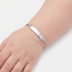 Bracelet Identit&eacute; Bebe Bartolomee Or Blanc - Gourmettes Enfant | Marc Orian