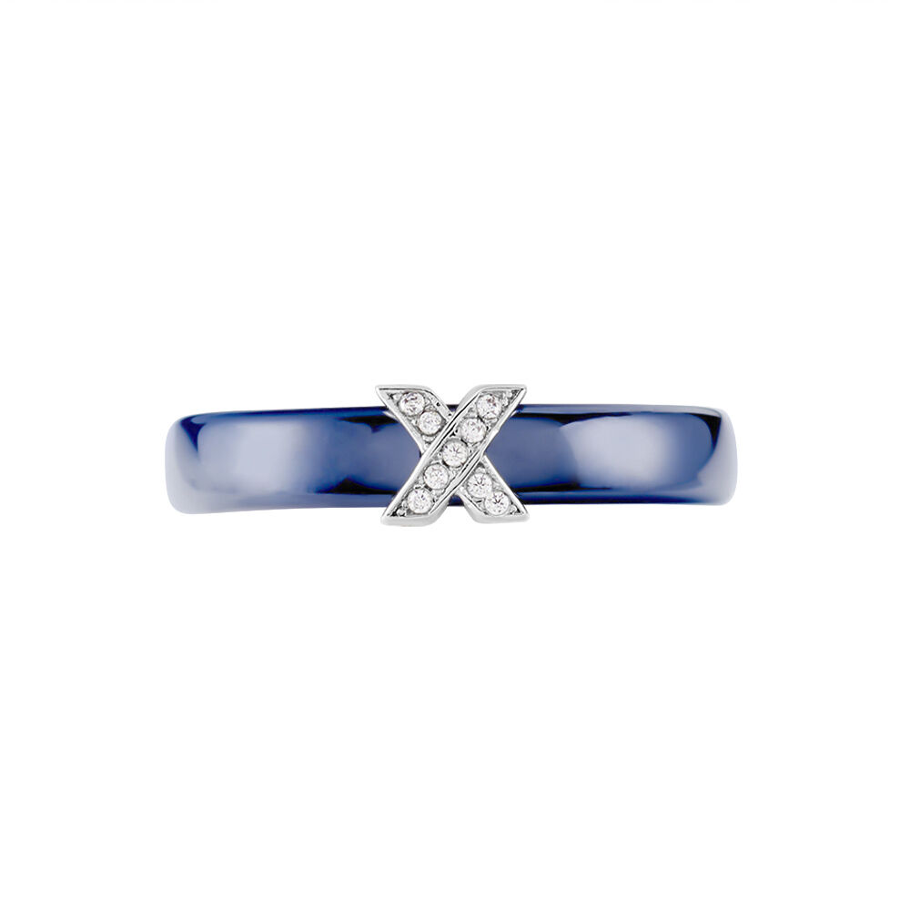 Bague Edwin Argent Blanc Céramique Oxyde - Bagues avec pierre Femme | Marc Orian
