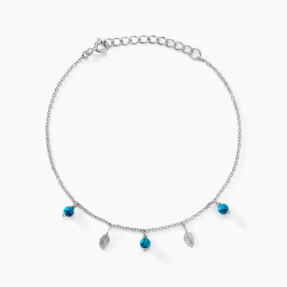 Bracelet Darcie Argent Blanc Turquoise - Bracelets chaînes Femme | Marc Orian