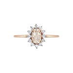 Bague Jozsua Or Rose Morganite Peche Oxyde De Zirconium - Bagues pierres fines Femme | Marc Orian