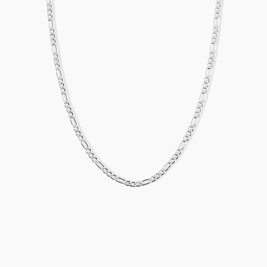 Collie Maille Vivian Argent Blanc - Colliers fantaisie Homme | Marc Orian