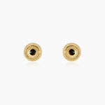 Boucles D'oreilles Puces Aghavni Plaque Or Jaune Agate - Puces Femme | Marc Orian