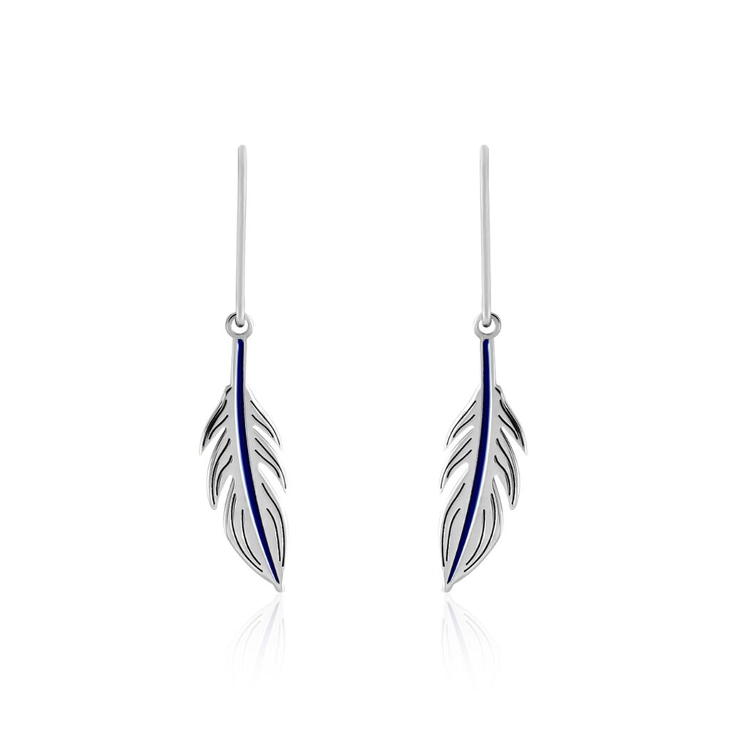 Boucles D'oreilles Pendantes Argent Blanc Stieg - Pendantes Femme | Marc Orian