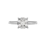Bague Solitaire Or Blanc Dream Diamants - Parures de mariage Femme | Marc Orian