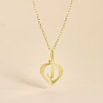 Pendentif Eudocie Coeur Lettre Or Jaune - Pendentifs Famille | Marc Orian