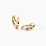 Cr&eacute;oles Eliseo Or Jaune Strass - Cr&eacute;oles Femme | Marc Orian