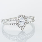 Bague Hildana Or Blanc Oxyde De Zirconium - Solitaires Femme | Marc Orian