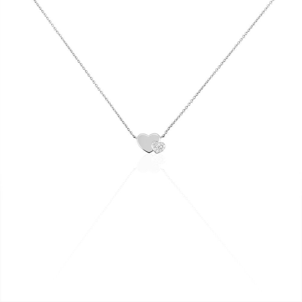 Collier Flamen Argent Blanc Oxyde De Zirconium - Colliers avec pierres Femme | Marc Orian