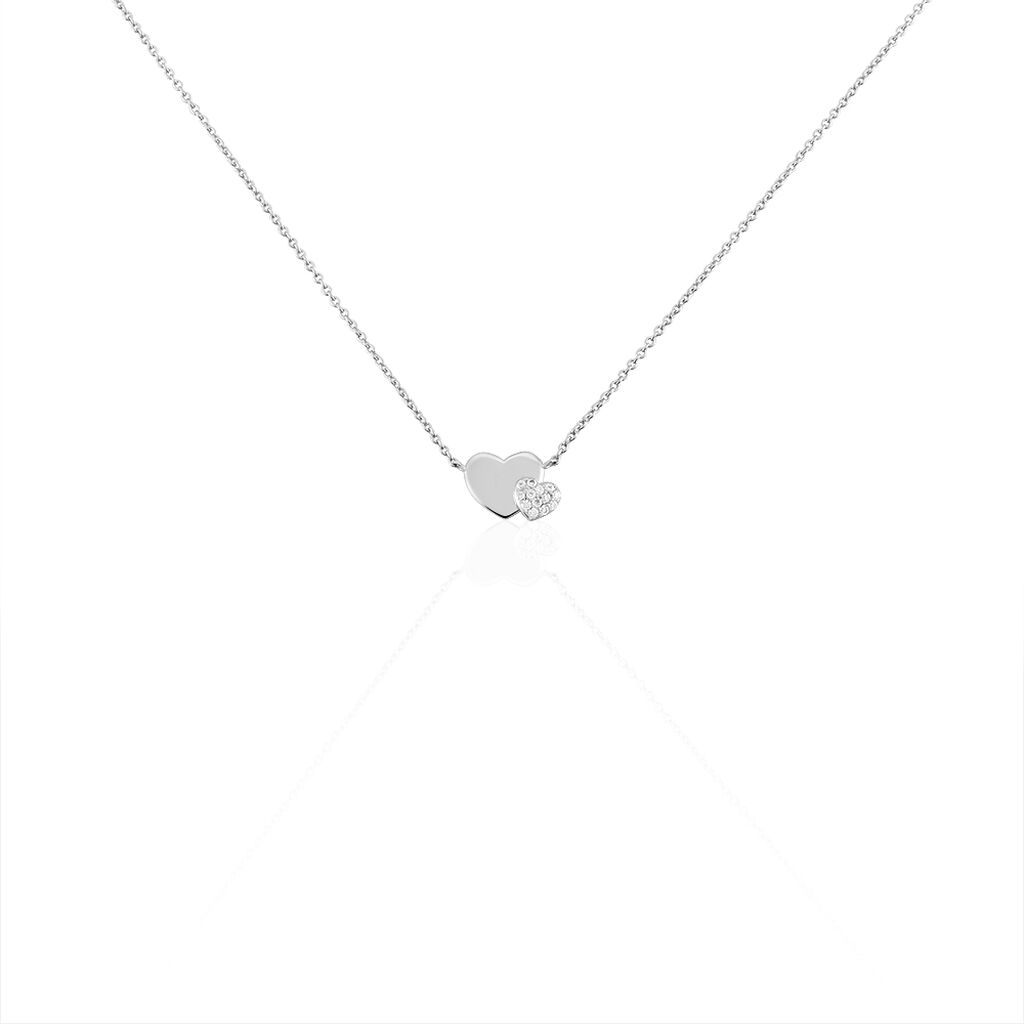 Collier Flamen Argent Blanc Oxyde De Zirconium - Colliers avec pierres Femme | Marc Orian