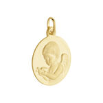 Medaille Or Jaune Ange Et Oiseau - Bijoux personnalis&eacute;s Famille | Marc Orian