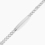 Bracelet Identit&eacute; Casper Argent Blanc - Gourmettes Femme | Marc Orian