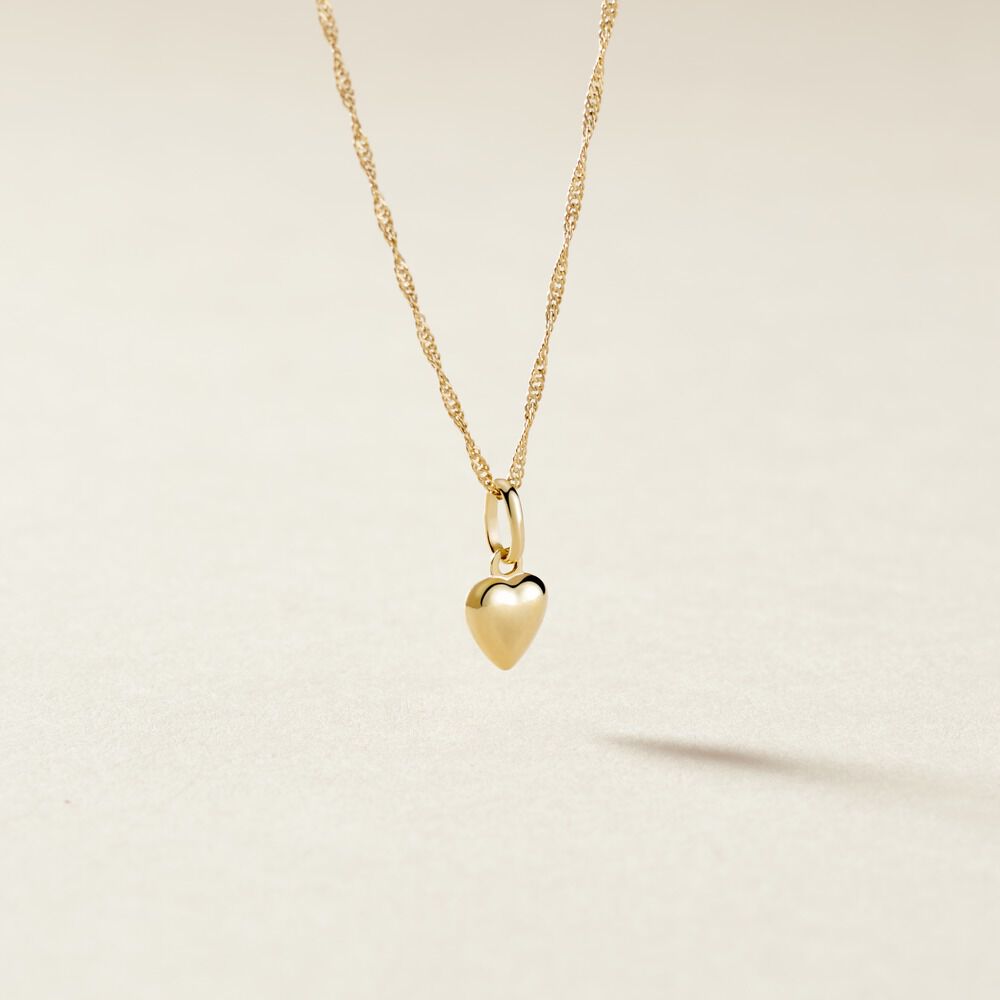 Pendentif Eudocie Coeur Lisse Or Jaune - Pendentifs Famille | Marc Orian