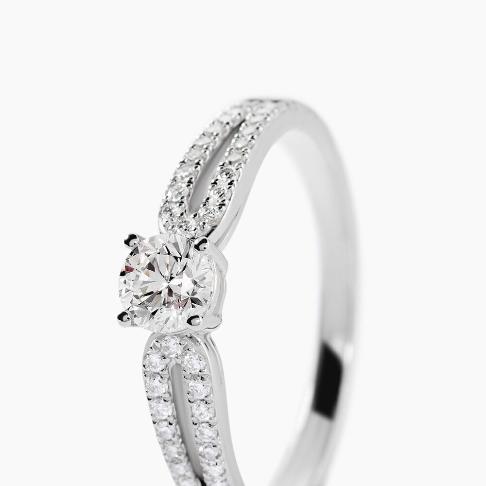 Bague Solitaire Katalina Or Blanc Diamant - Solitaires Femme | Marc Orian