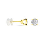 Boucles D'oreilles Puces Charlene Or Jaune Diamant Synthetique - Boucles d'oreilles mariage Femme | Marc Orian