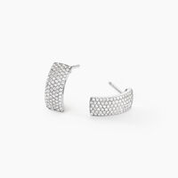 Boucles D'oreilles Puces Charlotte Or Blanc Diamant