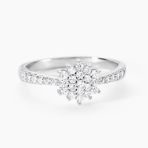 Bague Garoune Argent Blanc Oxyde De Zirconium - Bagues avec pierre Femme | Marc Orian