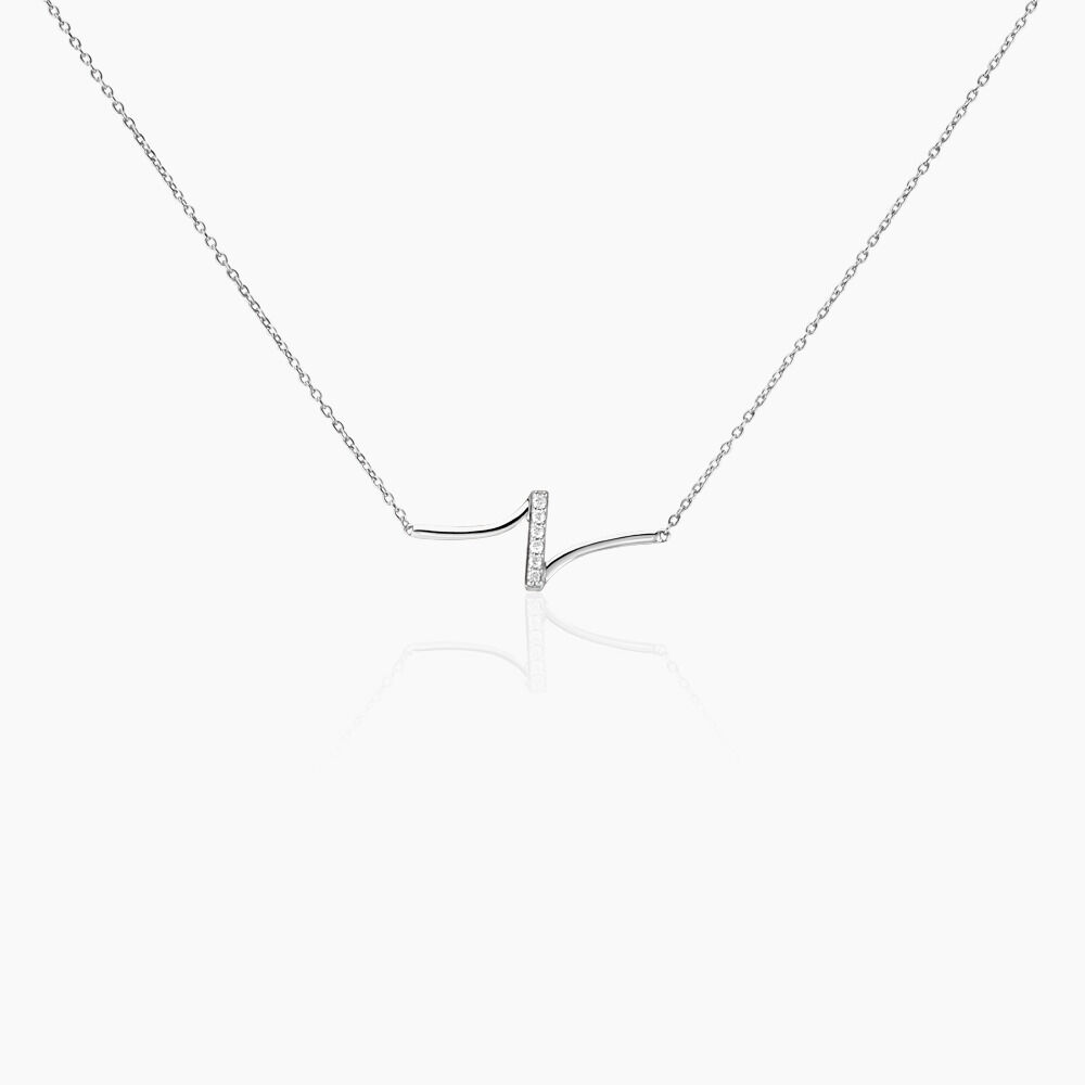 Collier Suraj Argent Blanc Oxyde De Zirconium - Colliers avec pierres Femme | Marc Orian