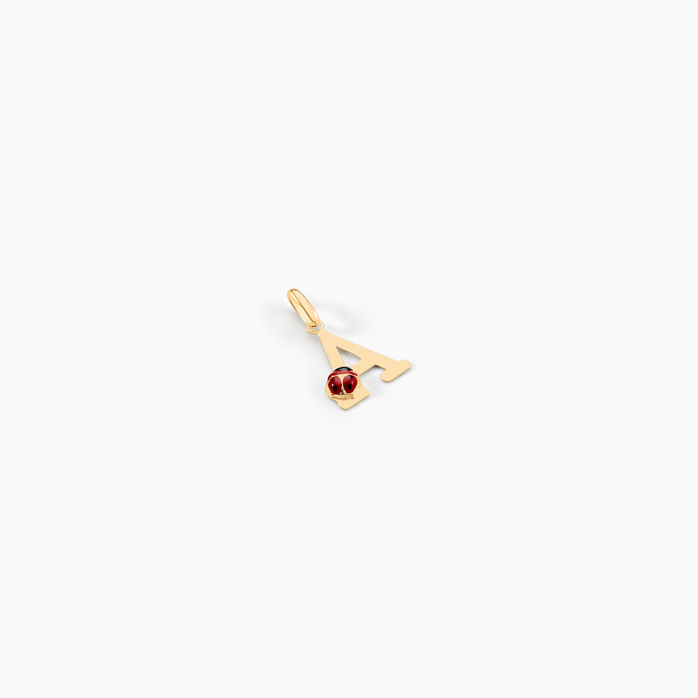 Pendentif Helidie Coccinelle Lettre Or Jaune - Pendentifs Enfant | Marc Orian