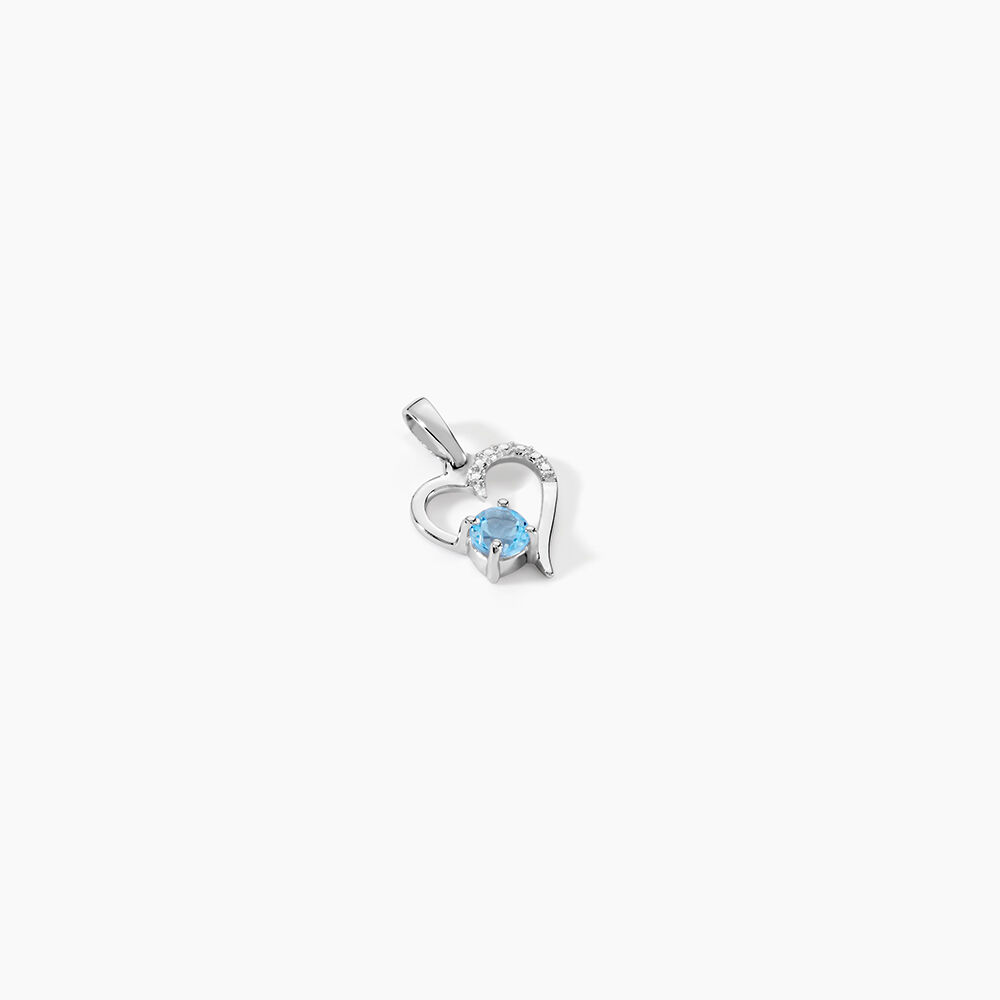 Pendentif Or Blanc Godoleva Topaze - Pendentifs Femme | Marc Orian