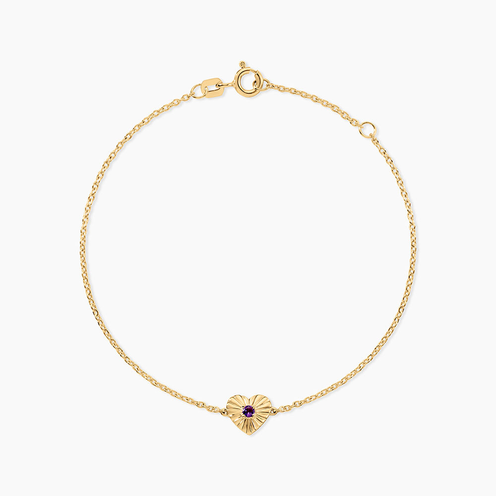 Bracelet Bengta Argent Dor&eacute; A L'Or 750/1000 Am&eacute;thyste - Bracelets cha&icirc;nes Femme | Marc Orian