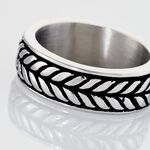 Bague Acier Blanc Gordon - Bijoux fantaisie Homme | Marc Orian
