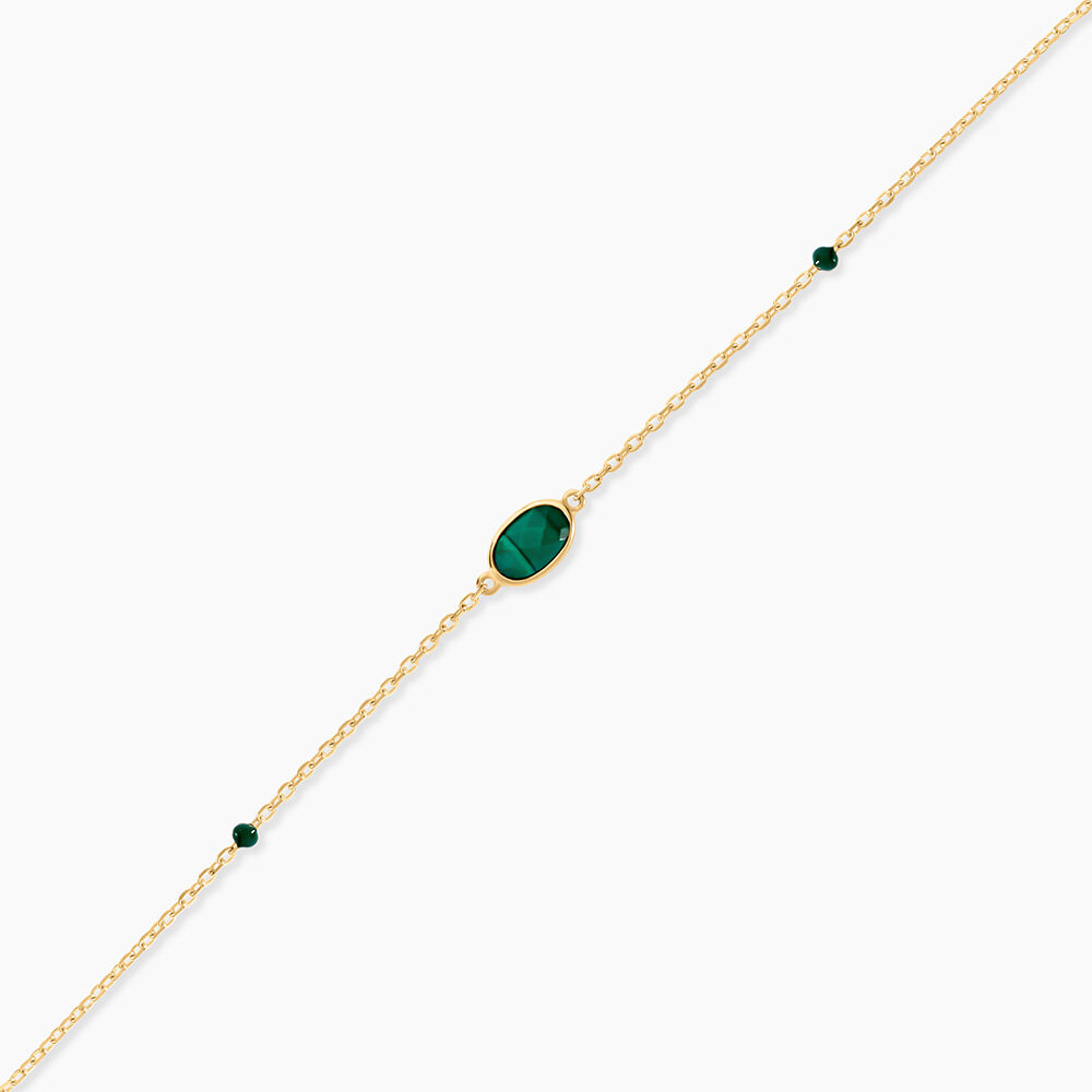 Bracelet Kakalina Or Jaune Malachite - Bracelets cha&icirc;nes Femme | Marc Orian