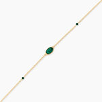 Bracelet Kakalina Or Jaune Malachite - Bracelets cha&icirc;nes Femme | Marc Orian